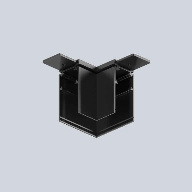 MTS 48V Surface-Mount L-Connector horizontal – black