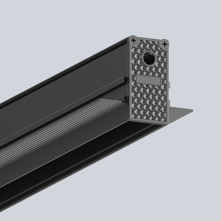 MTS 48V recessed track 2m – black