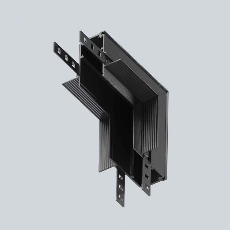 MTS 48V Recessed L-Connector vertical– black