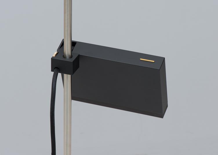 Flat box LED floor lamp - black - 3