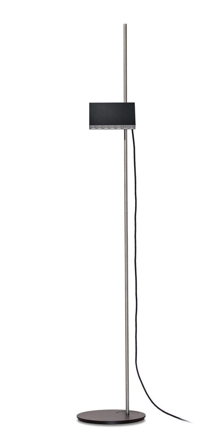 Flat box LED floor lamp - black